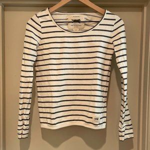 OBEY 100% Cotton Womens Long Sleeve Striped Top size XS